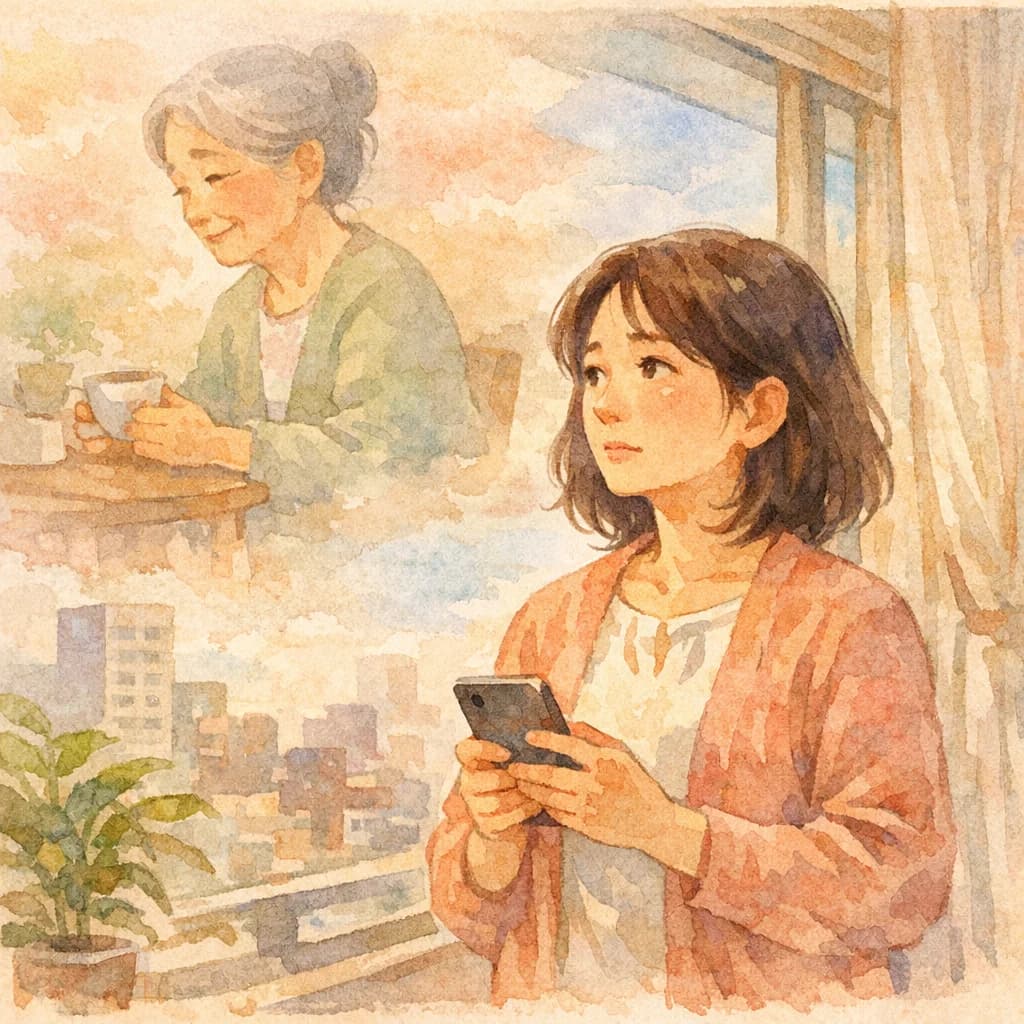 離れて暮らす親を心配する娘